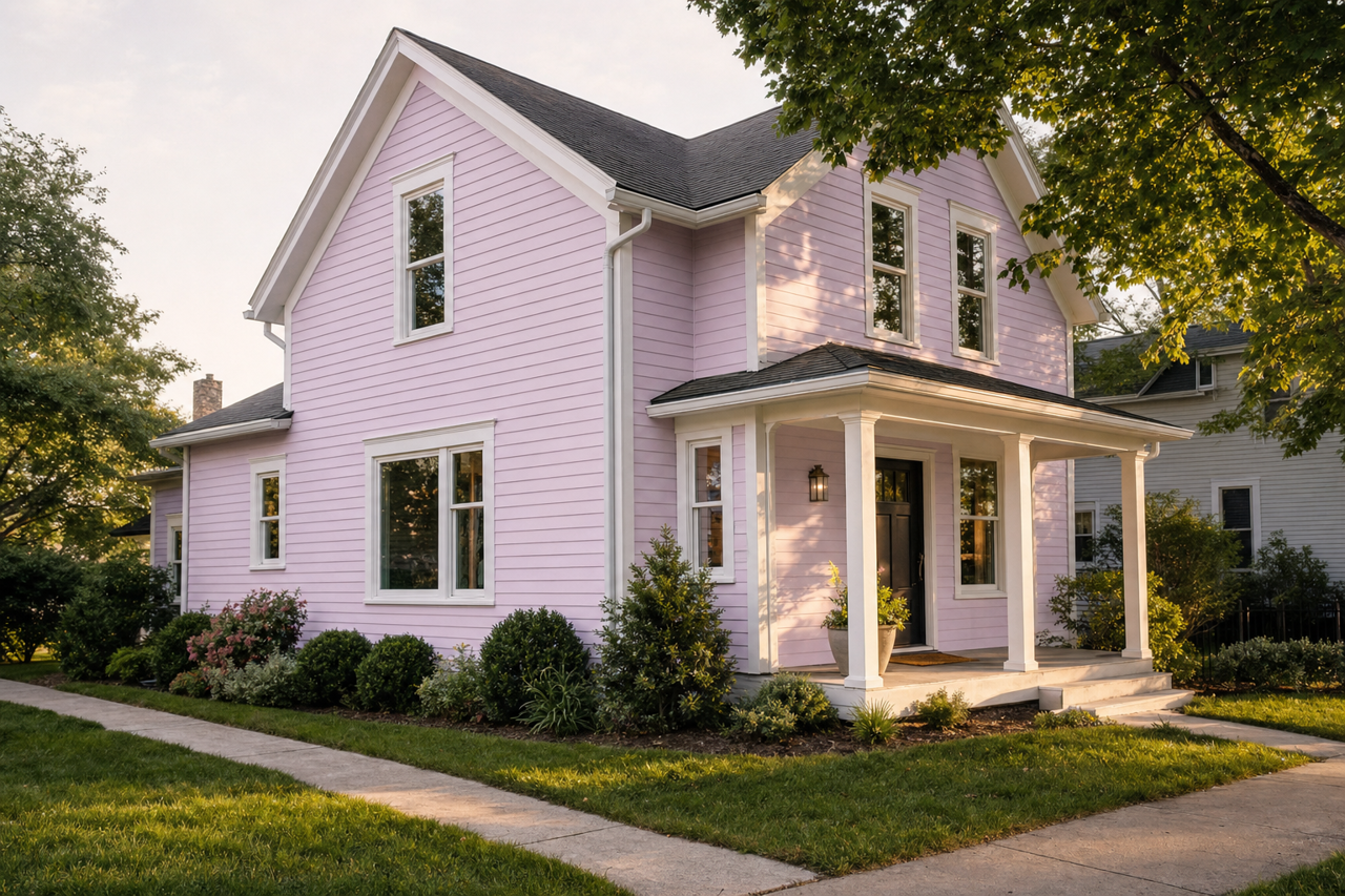 Lavender Quartz by Valspar on exterior