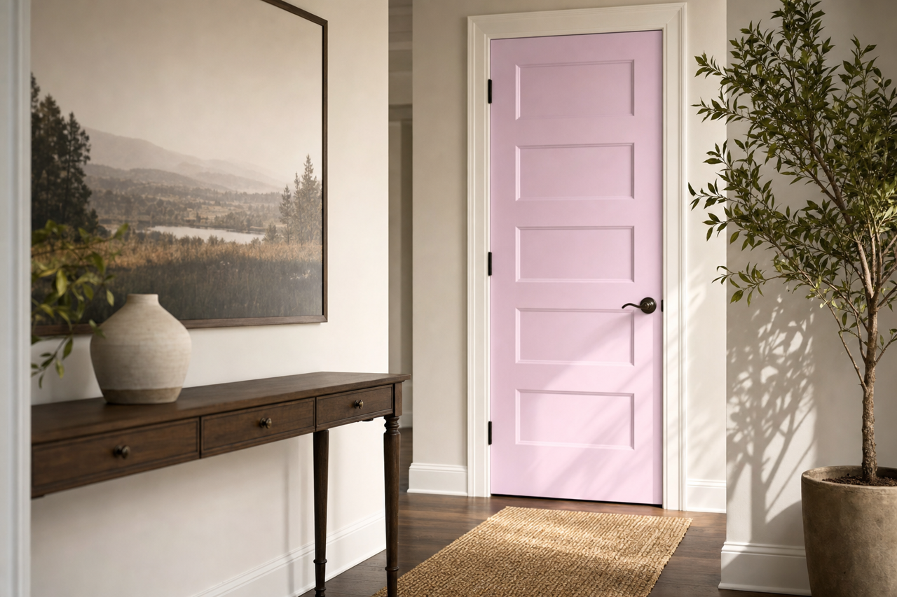 Lavender Quartz by Valspar on interior-doors