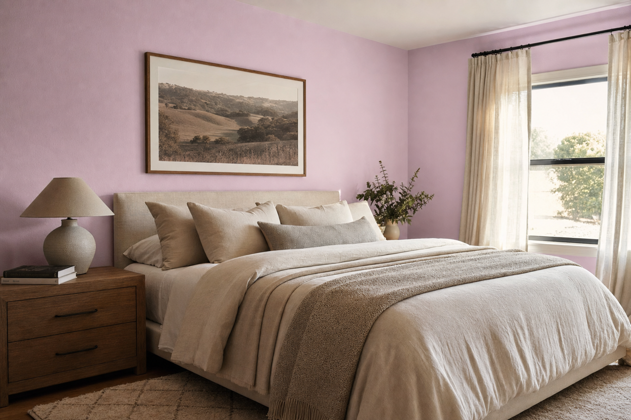 Lavender Quartz by Valspar on interiors
