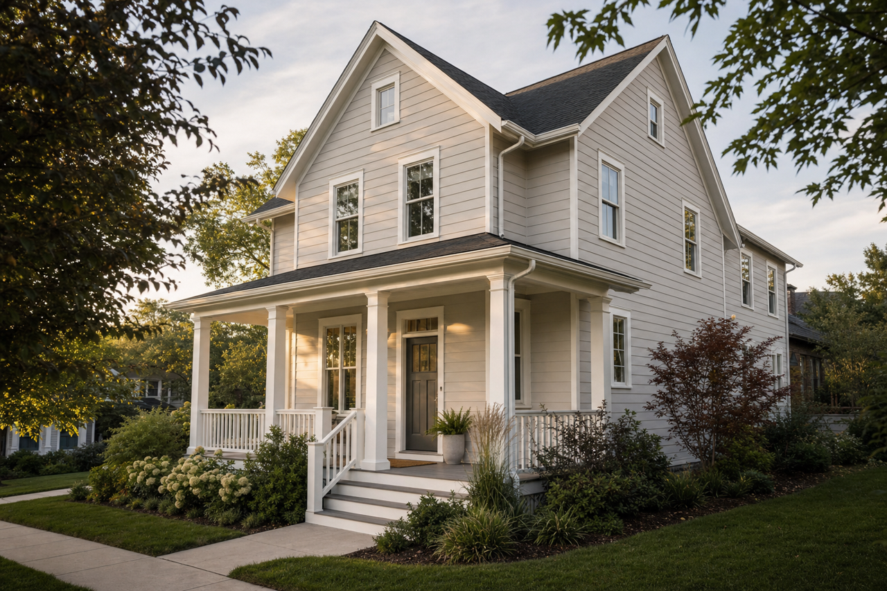 Modest Silver by Valspar on exterior