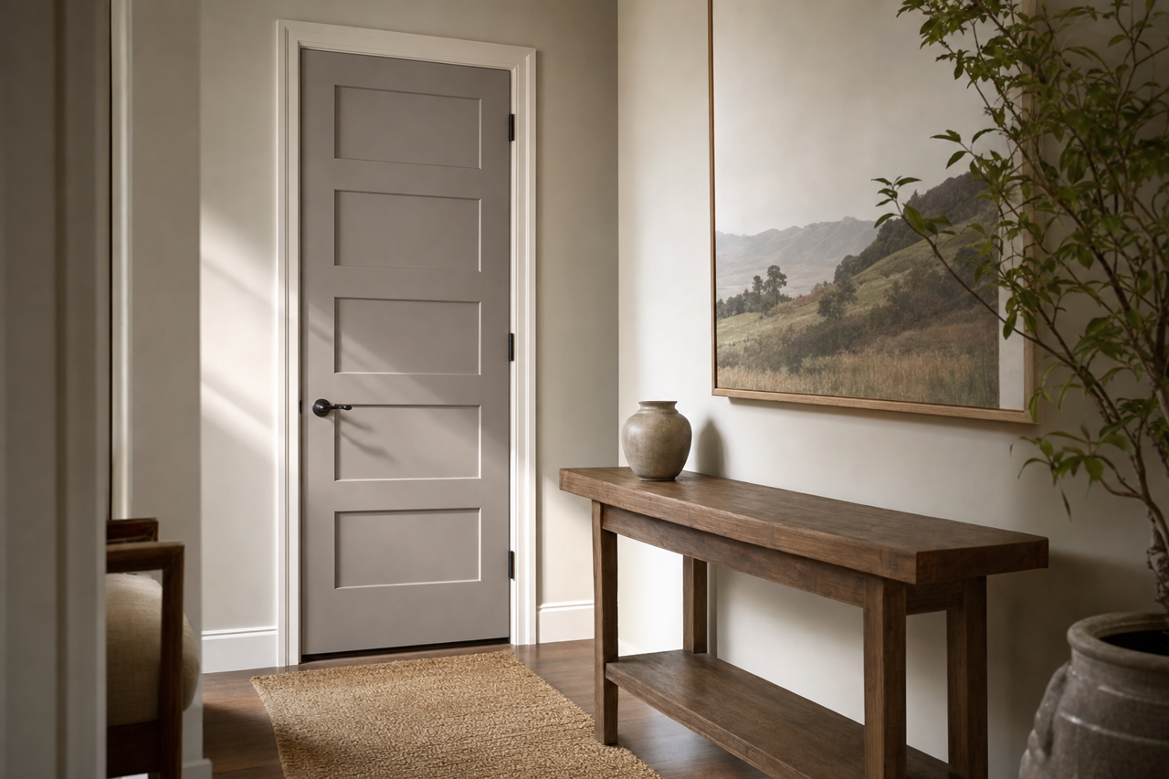 Bleached Shadow by Valspar on interior-doors