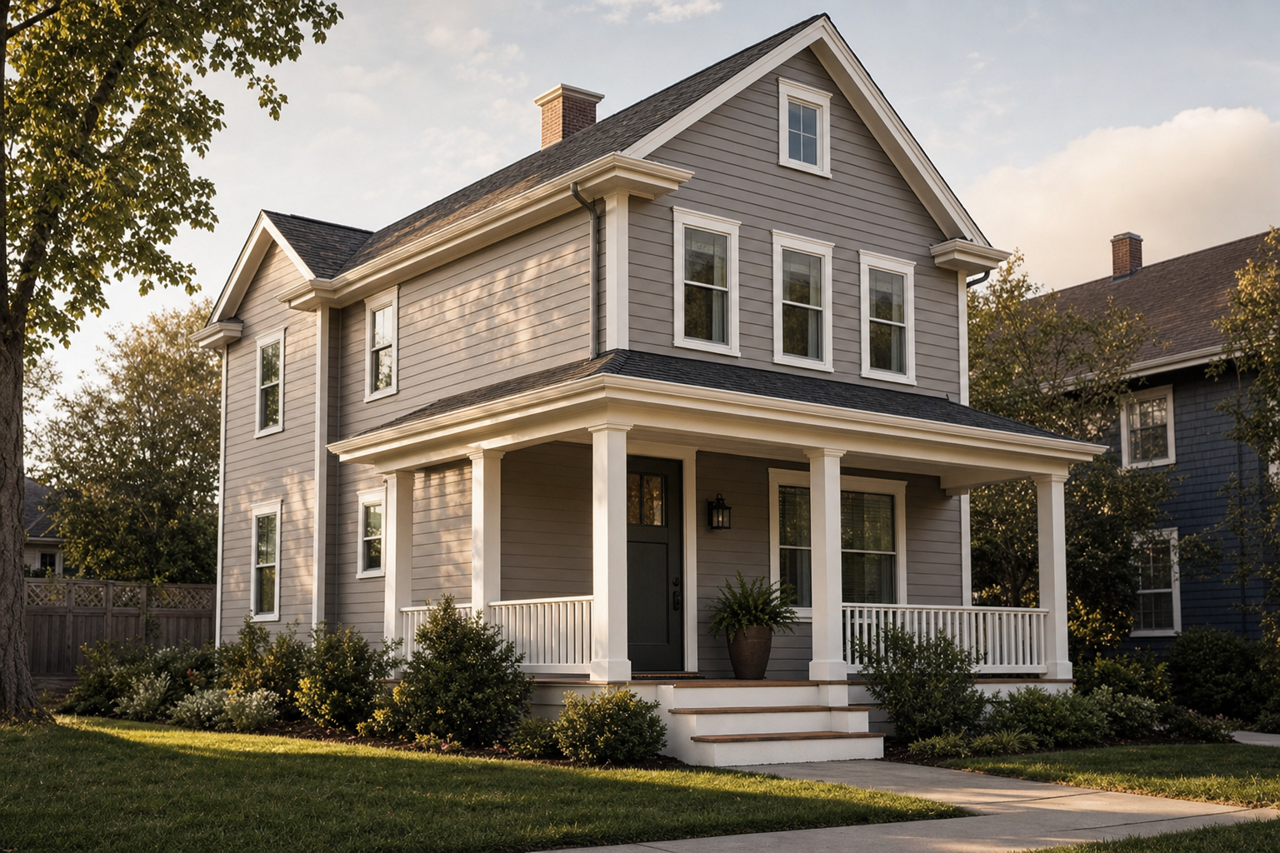 Olive Gray by Valspar on exterior
