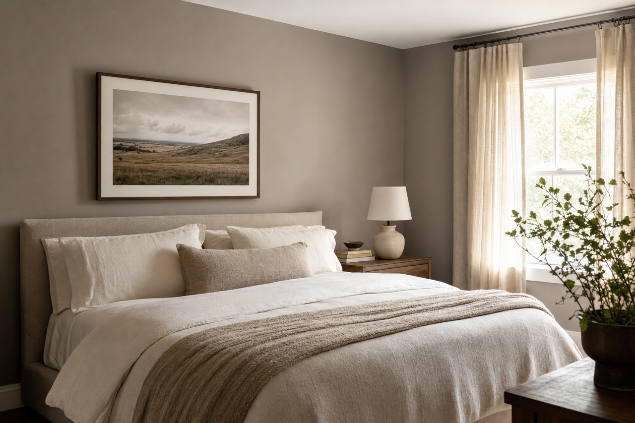 Olive Gray by Valspar on interiors