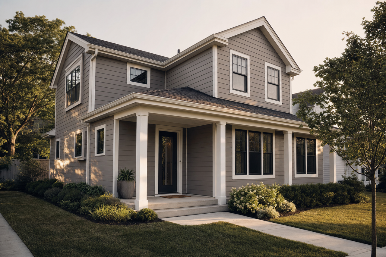 Dusty Lead by Valspar on exterior