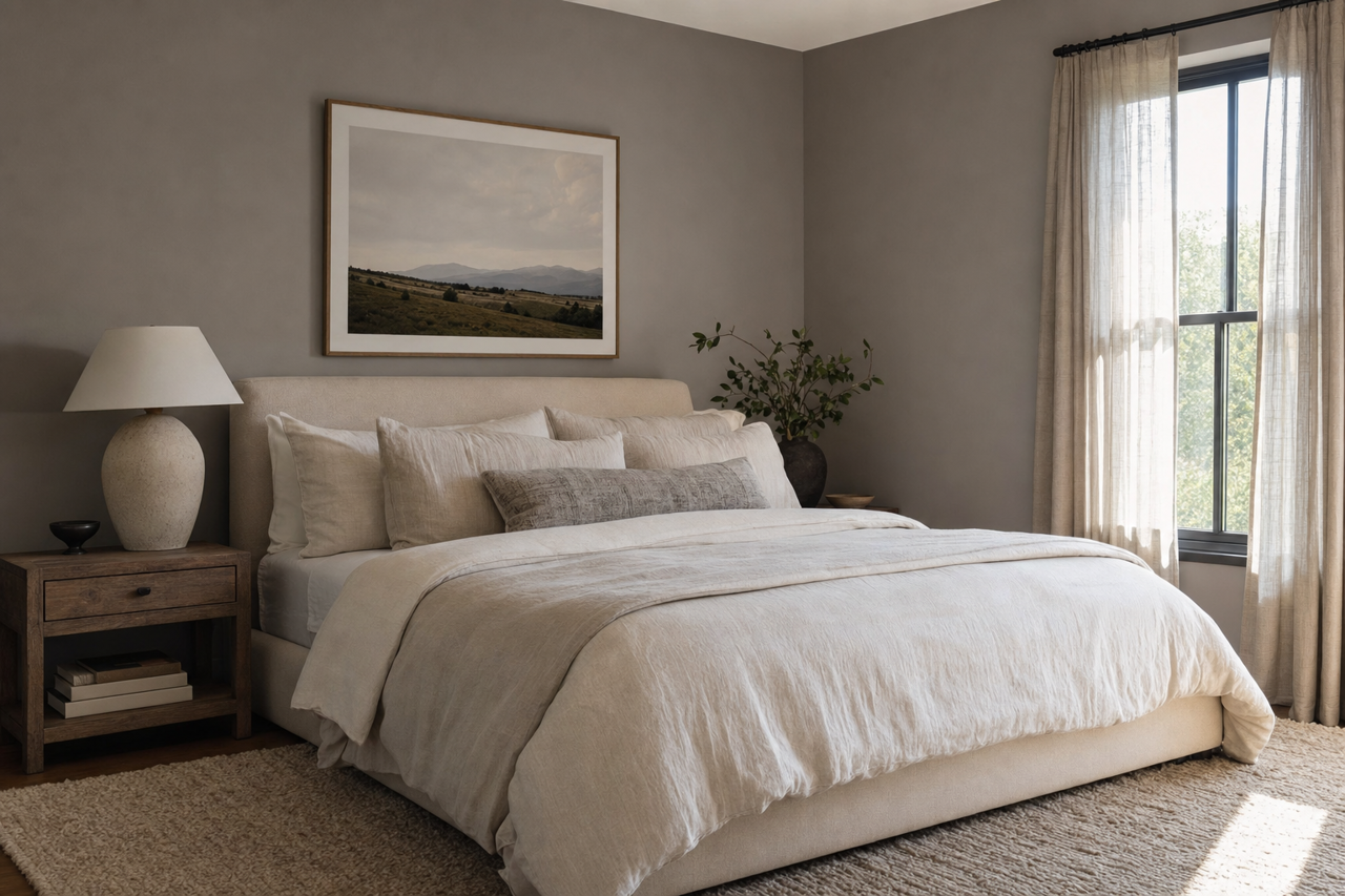 Dusty Lead by Valspar on interiors