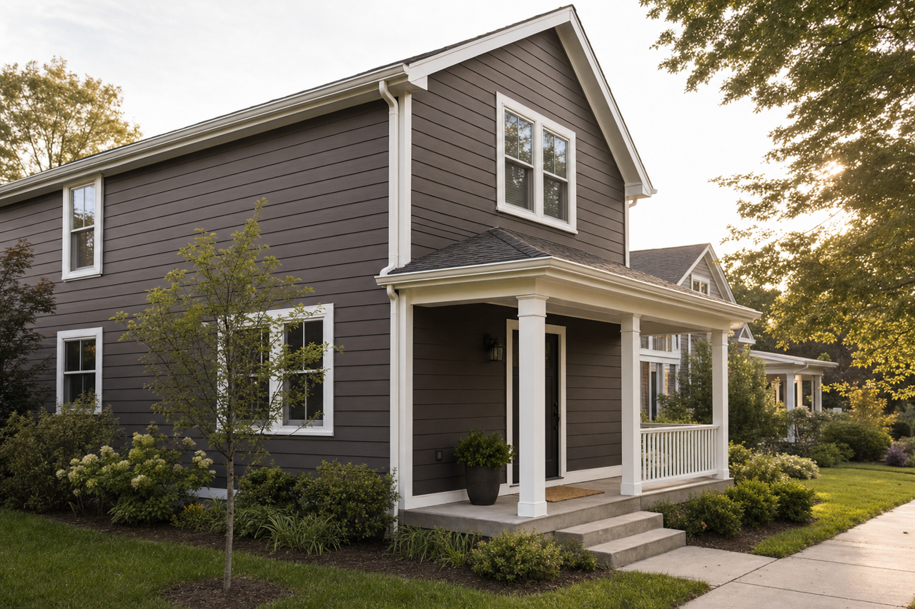 Black Raisin by Valspar on exterior