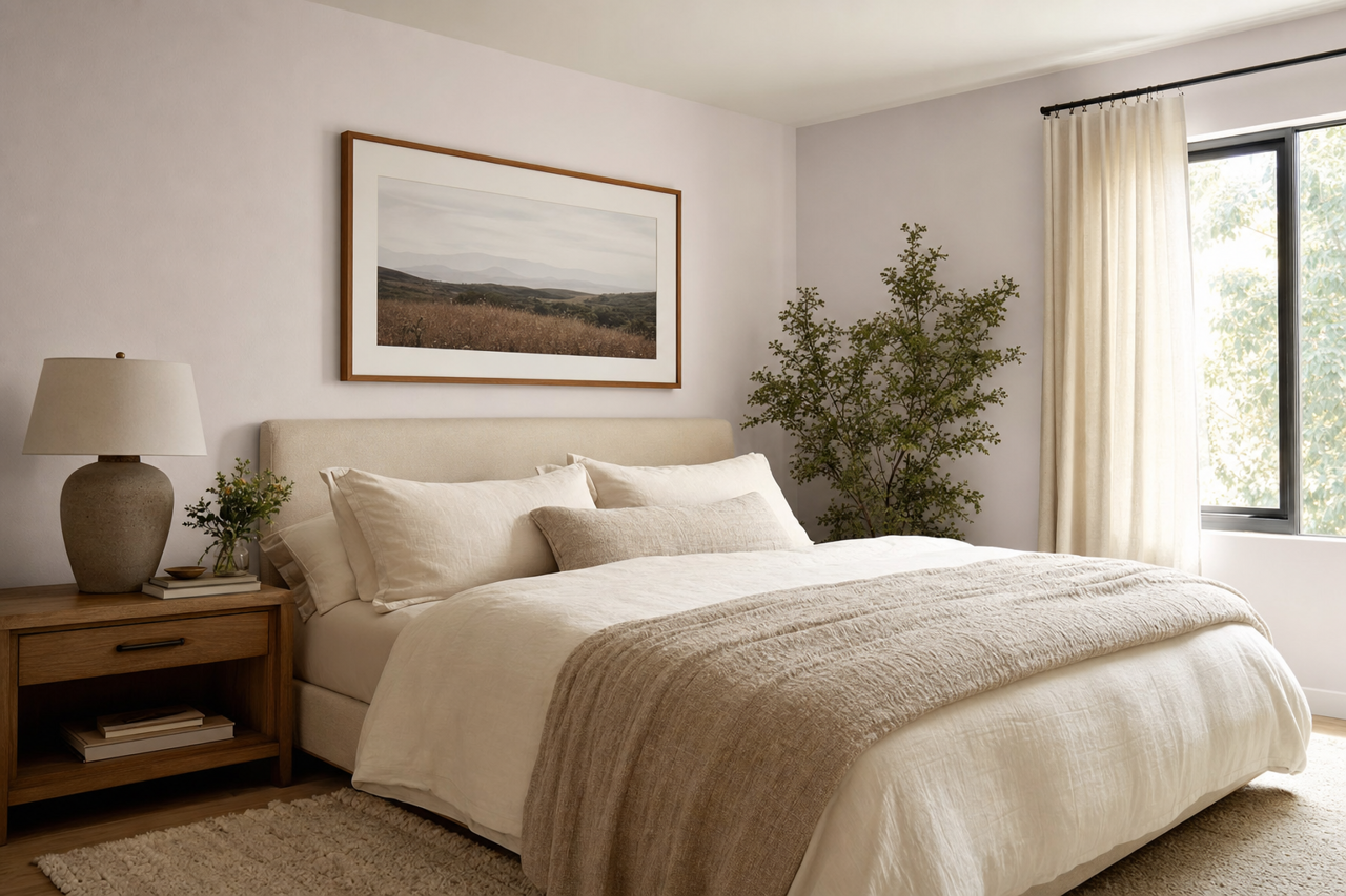 Gentle Violet by Valspar on interiors