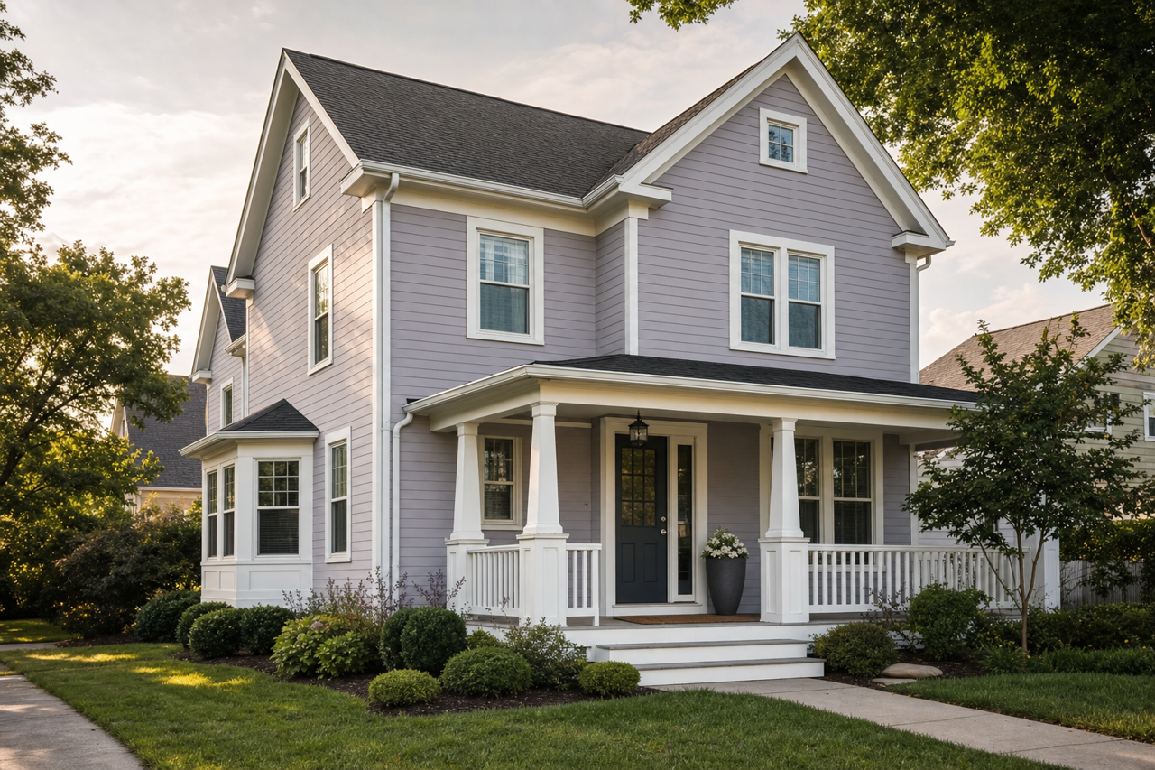 Livid Violet by Valspar on exterior