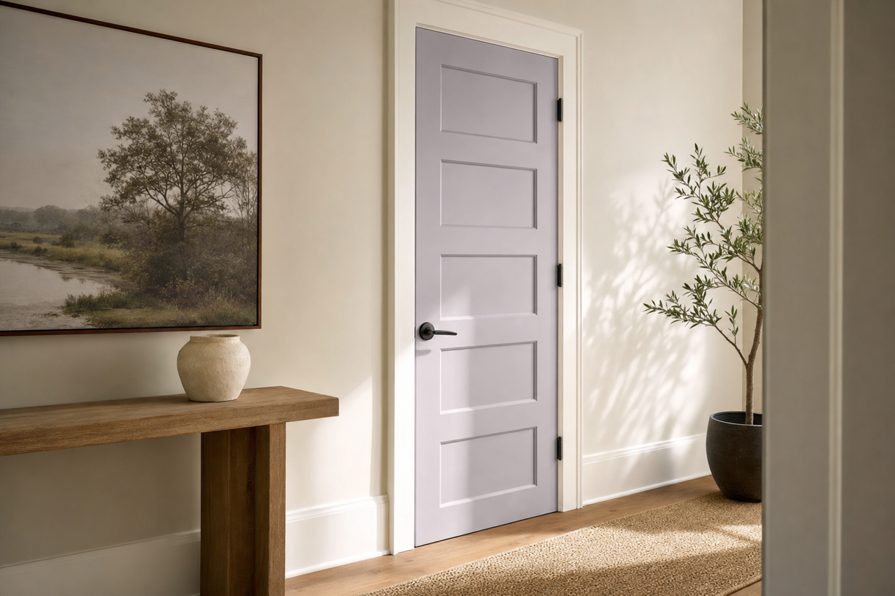 Livid Violet by Valspar on interior-doors
