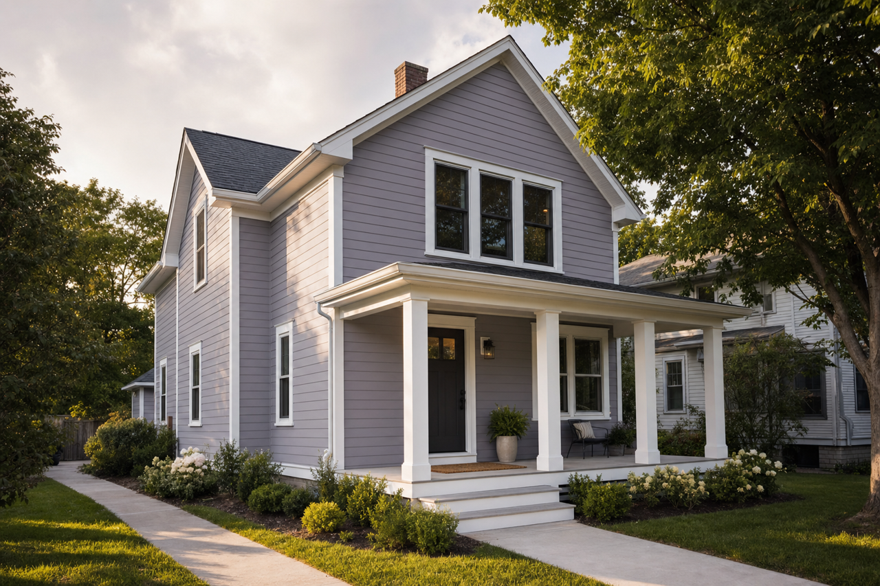 Lucent Purple by Valspar on exterior