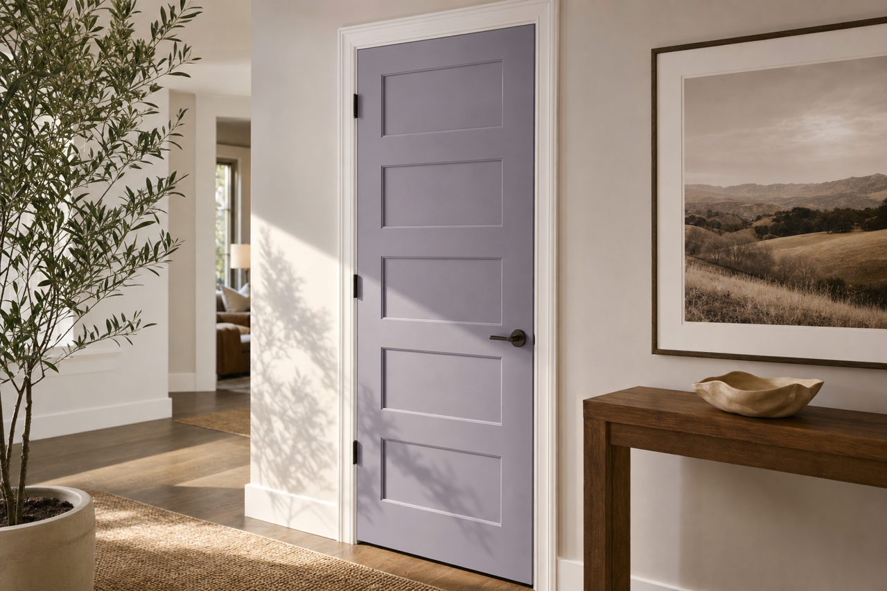 Turbid Amethyst by Valspar on interior-doors