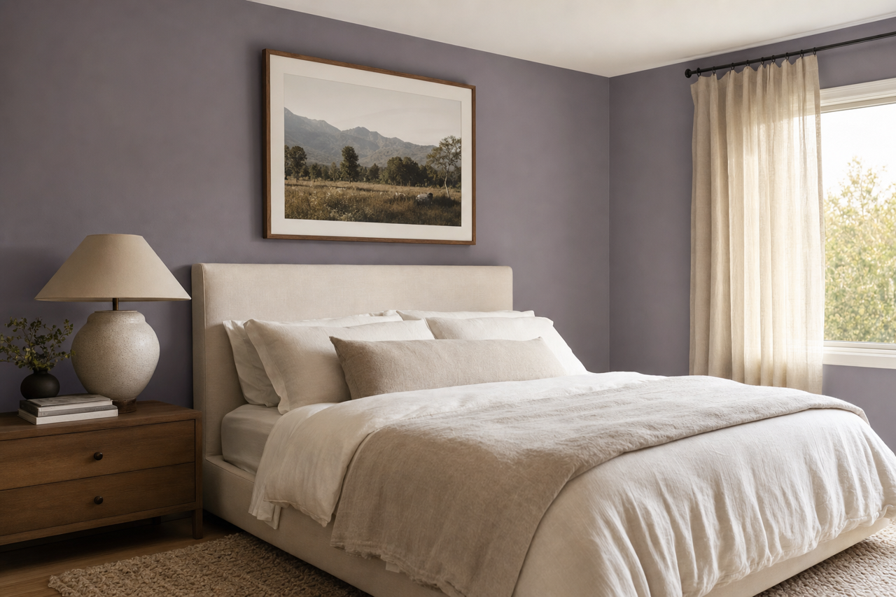 Turbid Amethyst by Valspar on interiors