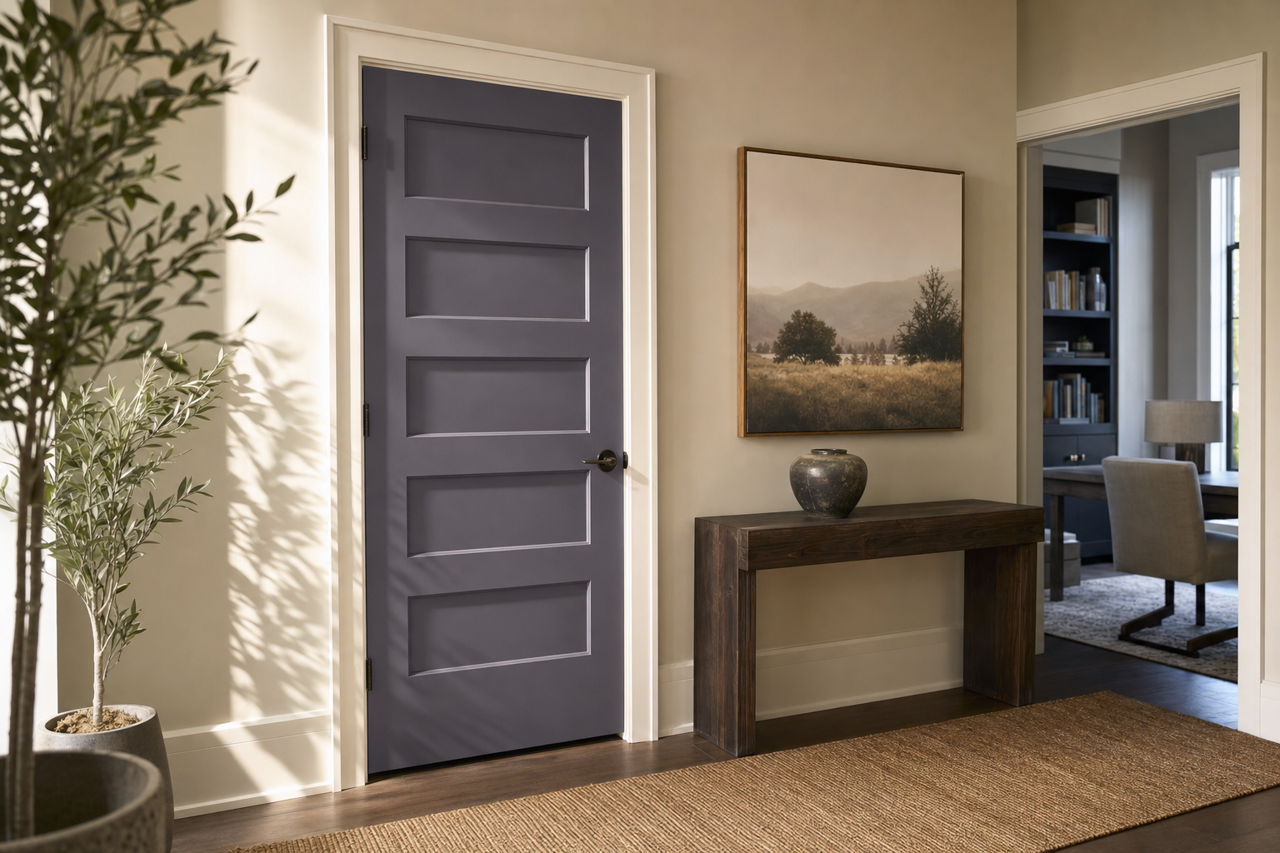 Boysenberry Jam by Valspar on interior-doors