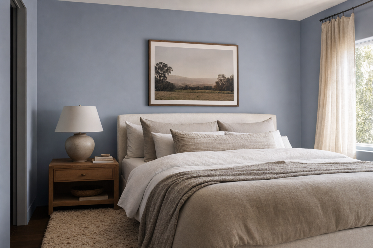 Twilight Fever by Valspar on interiors