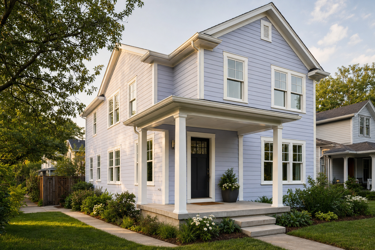 Lavender Escape by Valspar on exterior