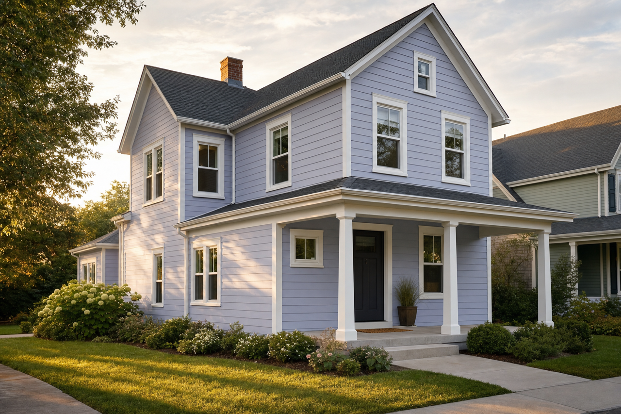 Purple Freedom by Valspar on exterior