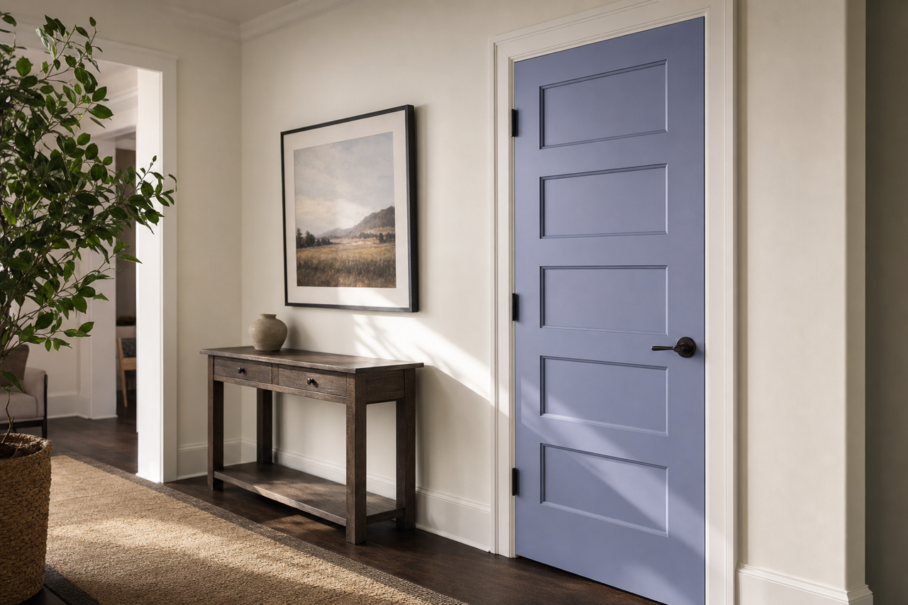 Positively Purple by Valspar on interior-doors