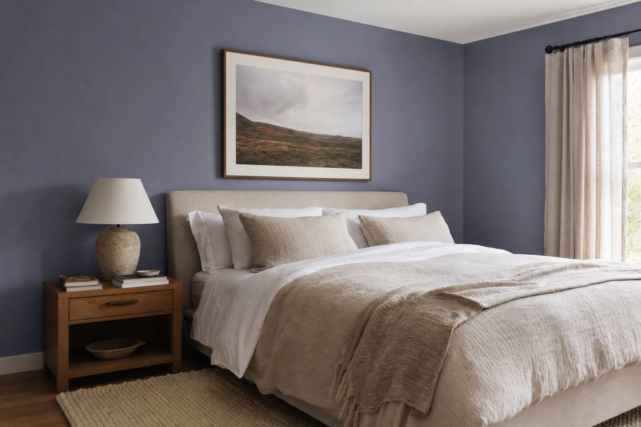Positively Purple by Valspar on interiors