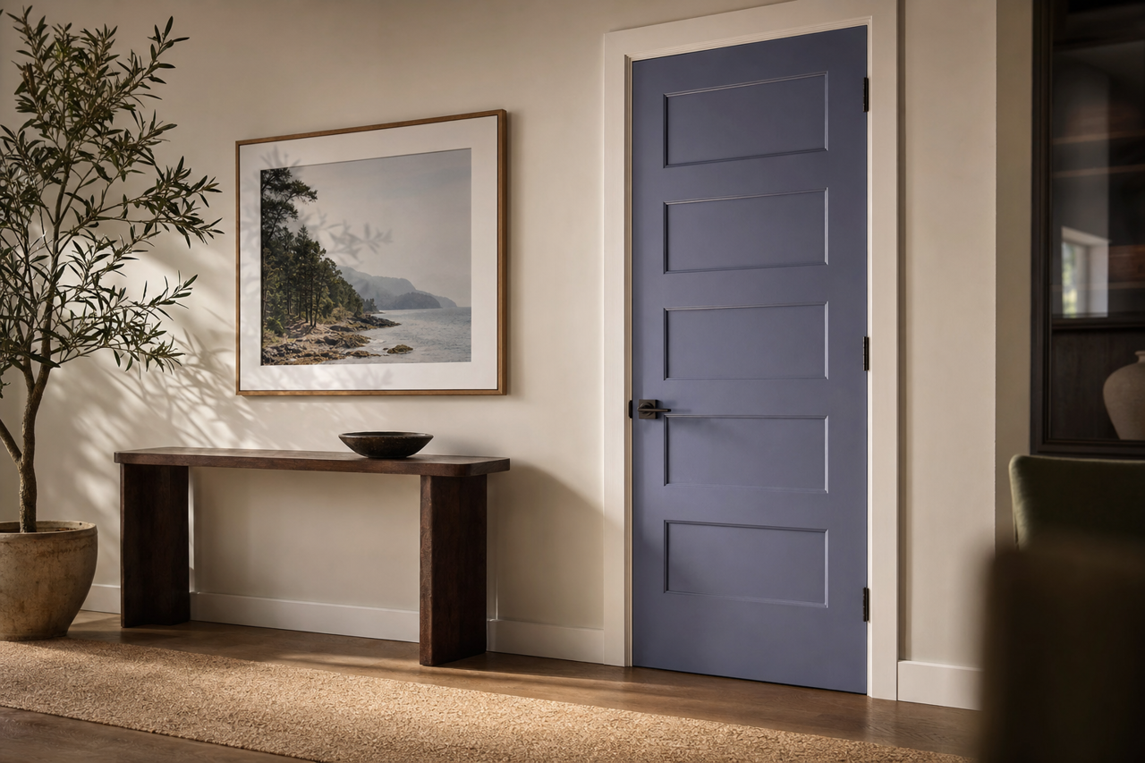 Karmic Grape by Valspar on interior-doors