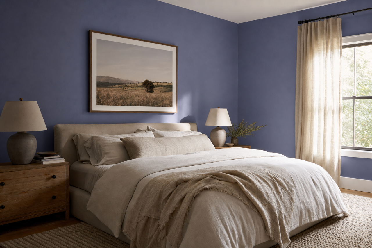 Karmic Grape by Valspar on interiors