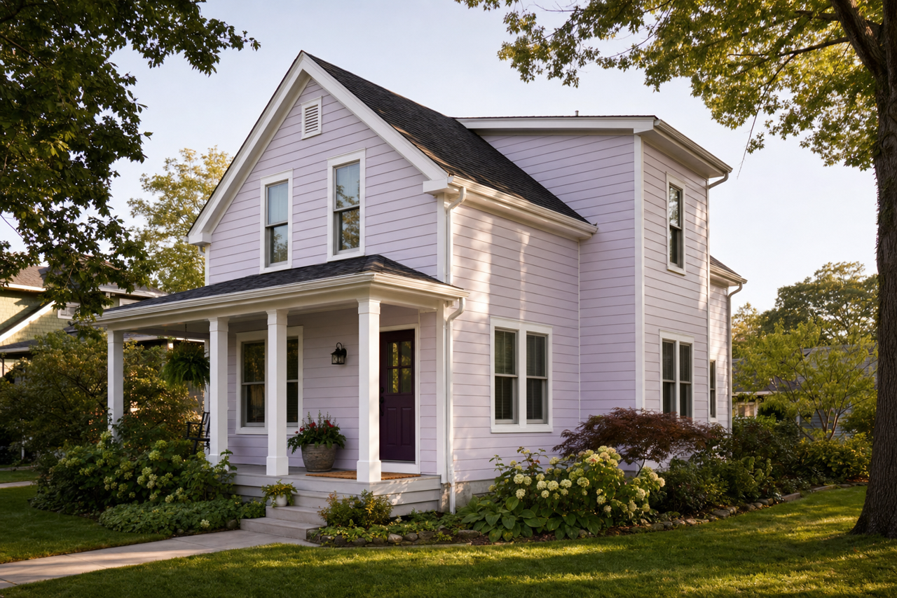 Purple Mist by Valspar on exterior