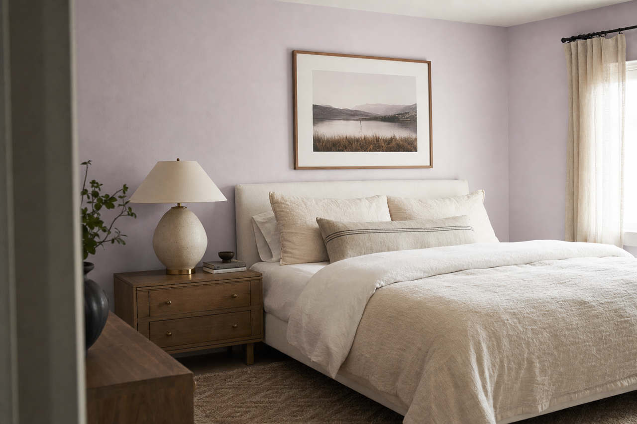 Purple Mist by Valspar on interiors