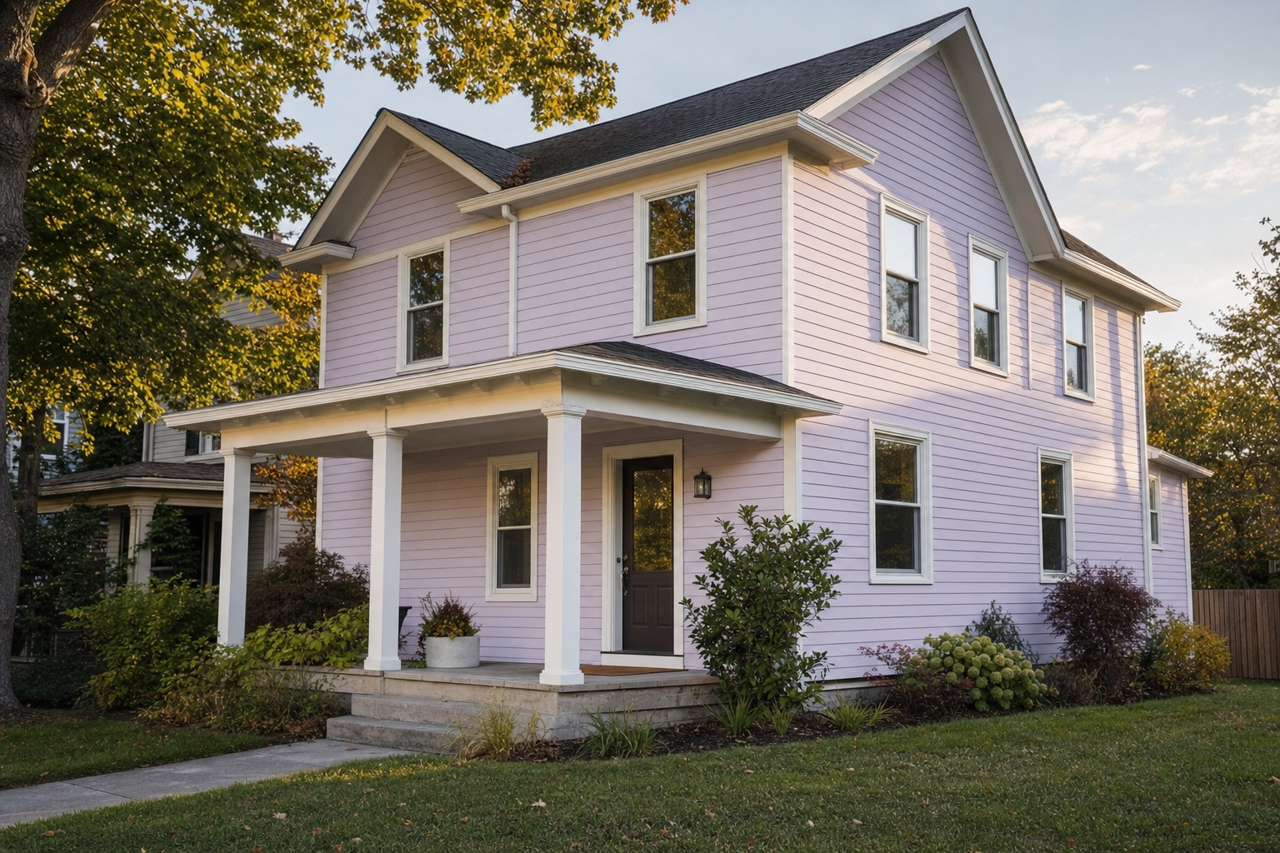 Whipped Plum by Valspar on exterior