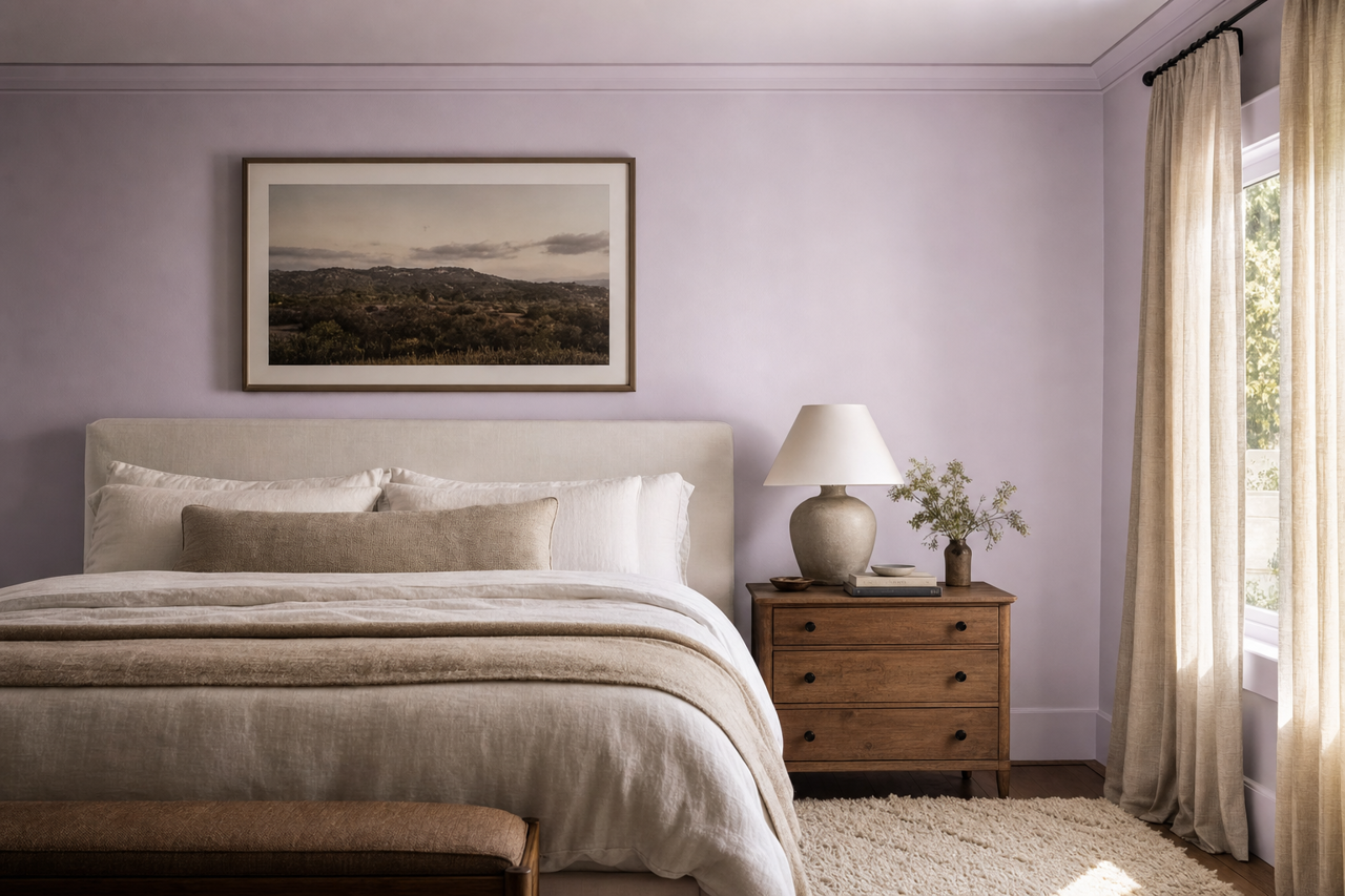 Whipped Plum by Valspar on interiors