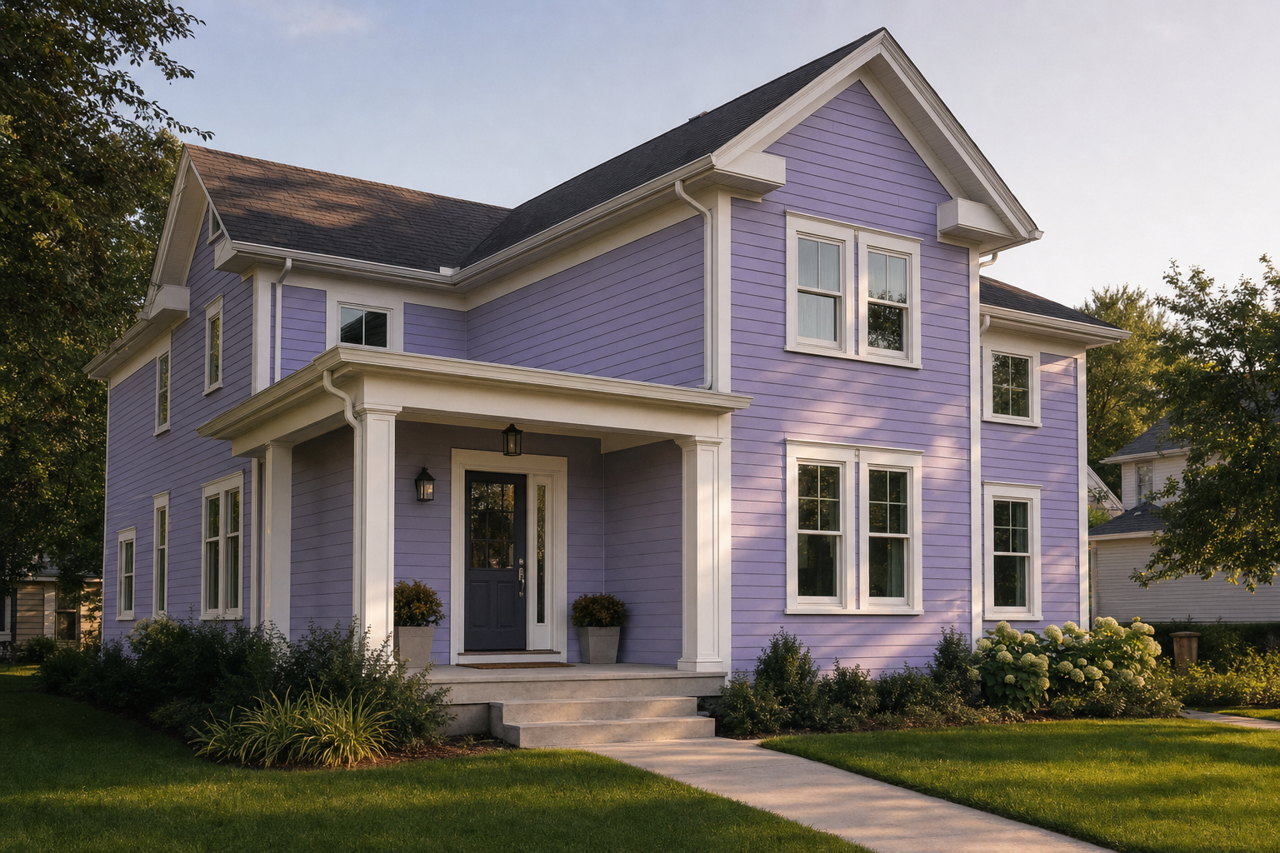 Quite Lilac by Valspar on exterior