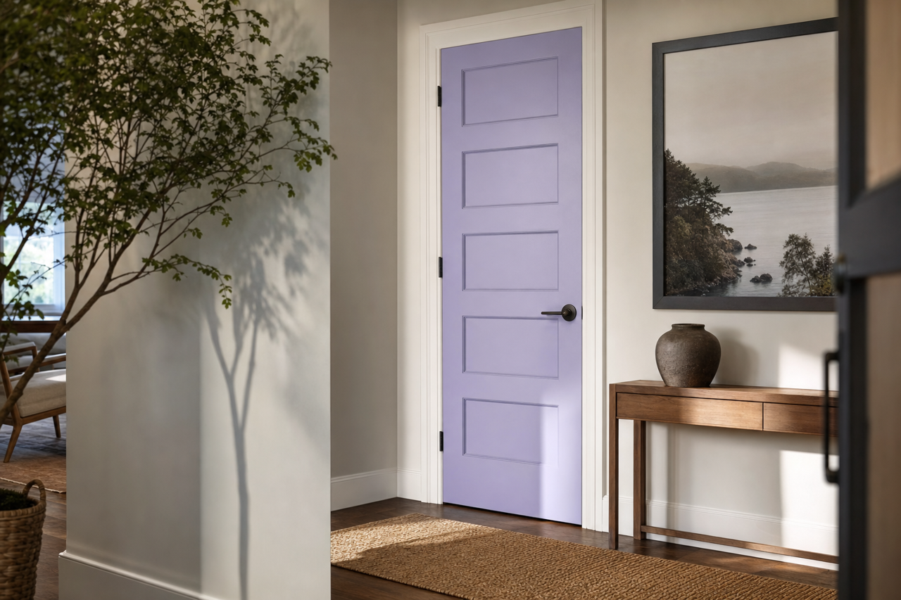 Quite Lilac by Valspar on interior-doors