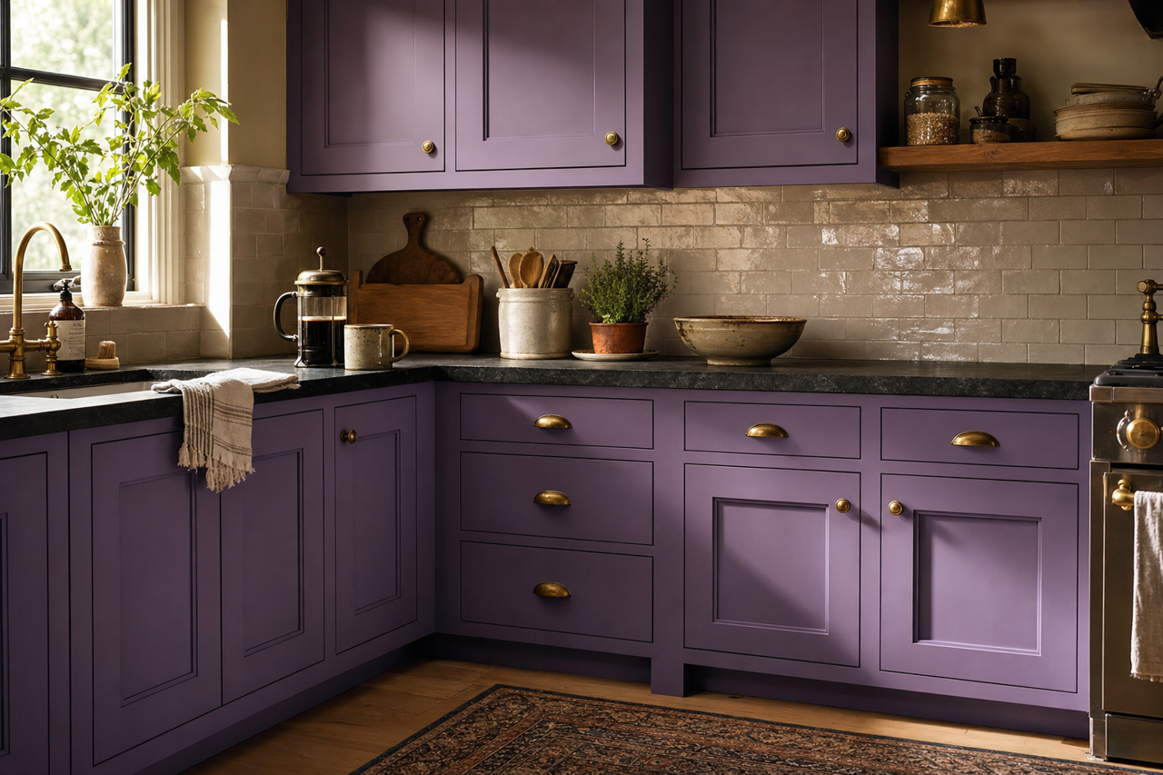 Rollick by Valspar on cabinets