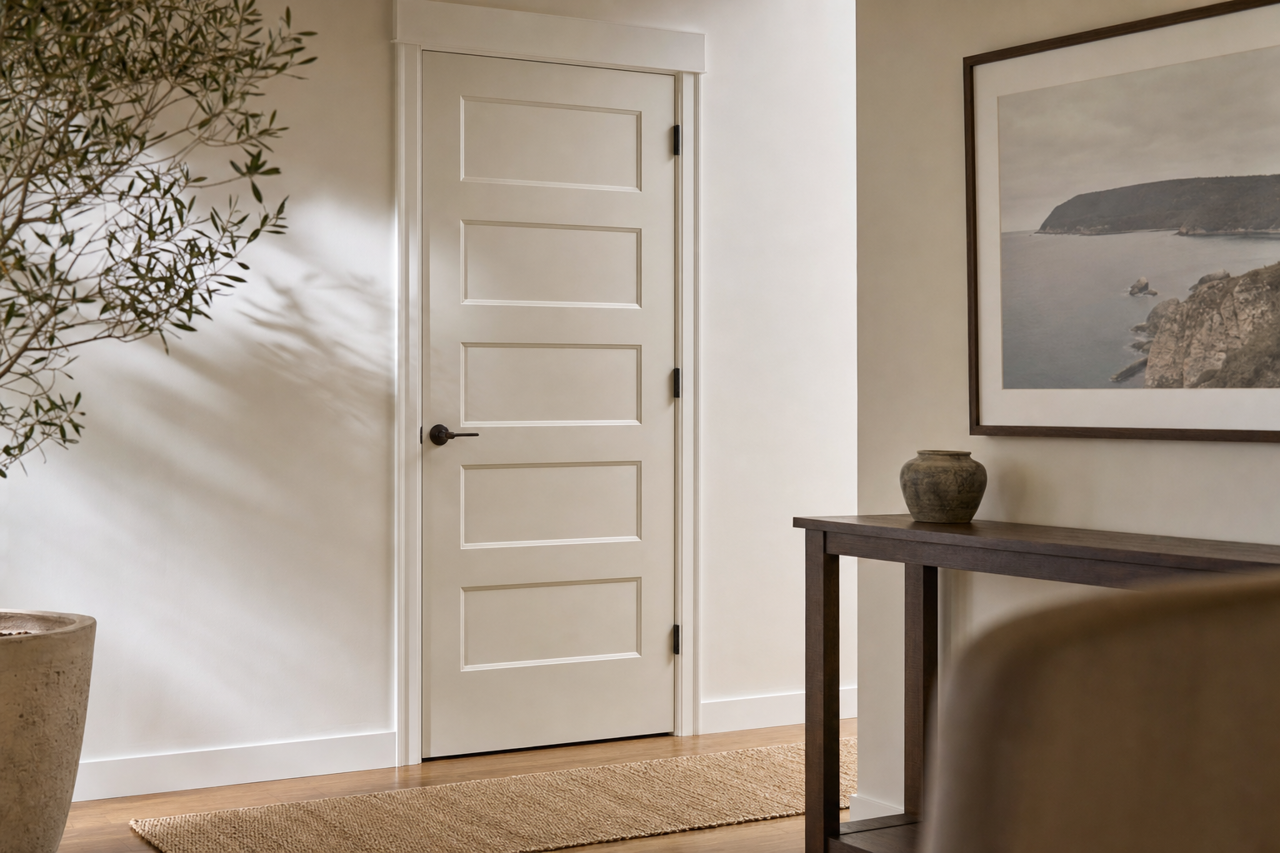 Seashell Gray by Valspar on interior-doors