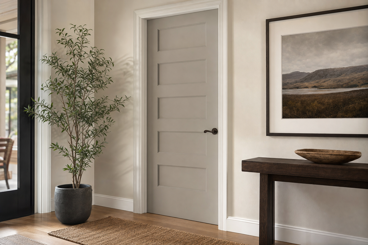 Rocky Bluffs by Valspar on interior-doors