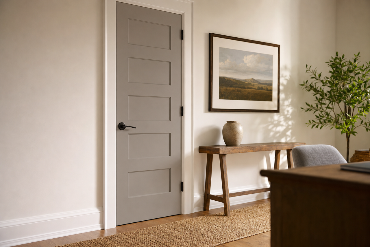 Cathedral Stone by Valspar on interior-doors