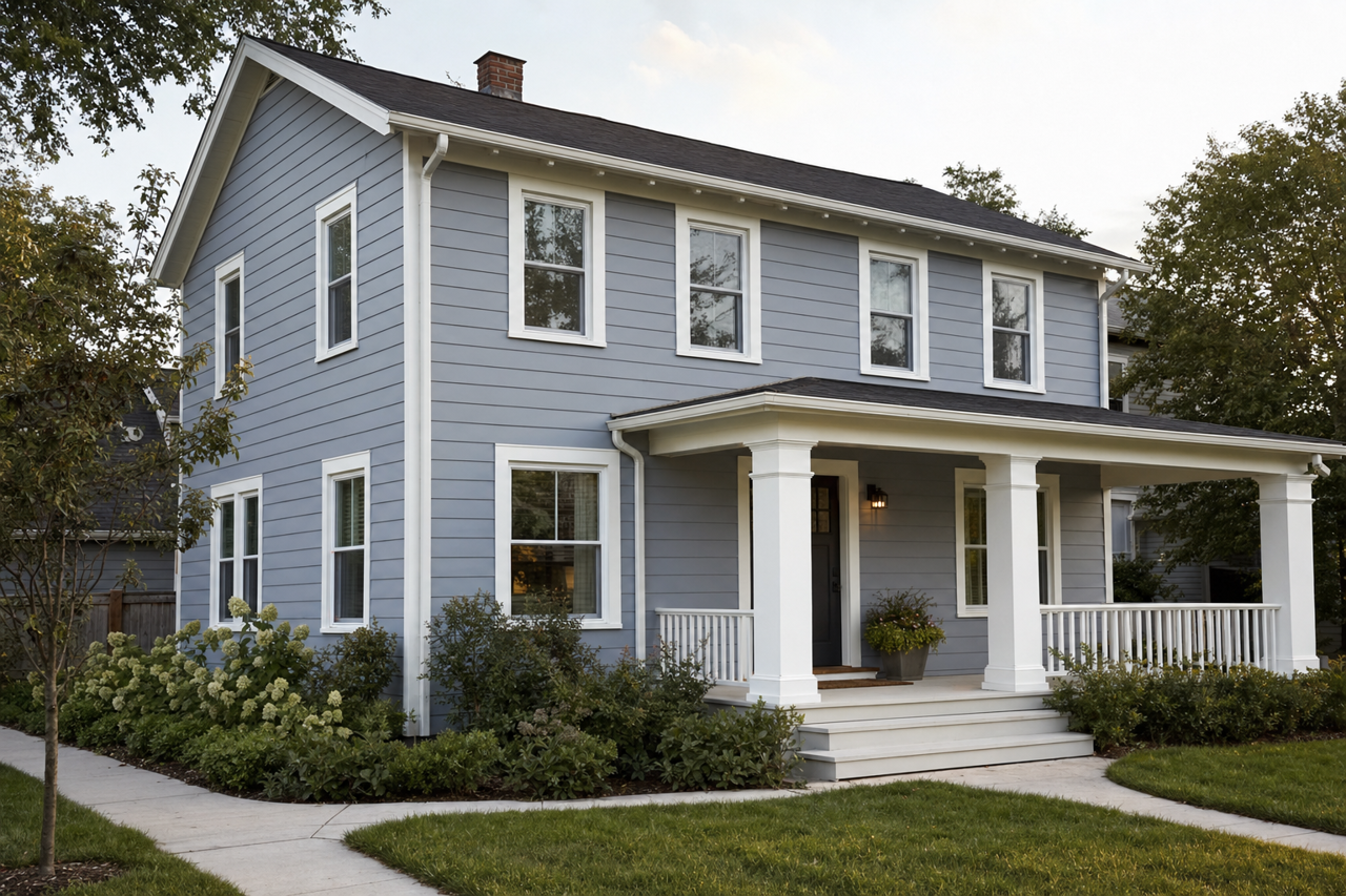 Mulberry Shadow by Valspar on exterior