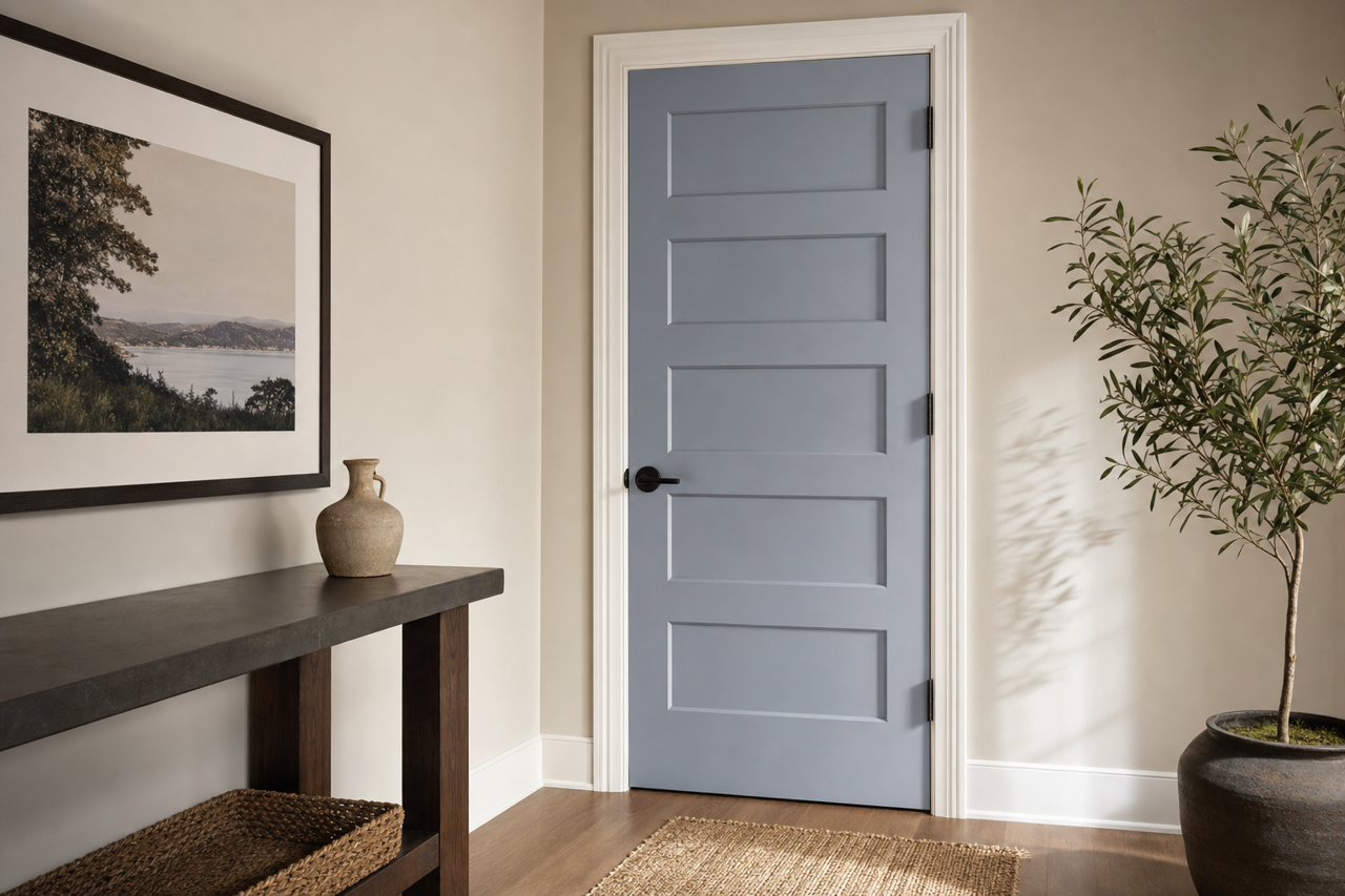 Mulberry Shadow by Valspar on interior-doors