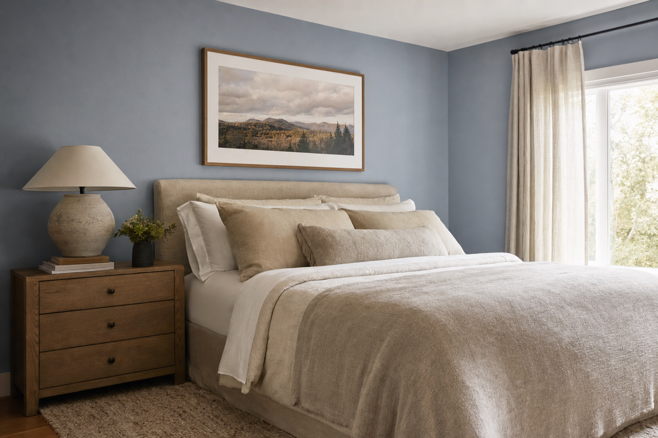 Mulberry Shadow by Valspar on interiors