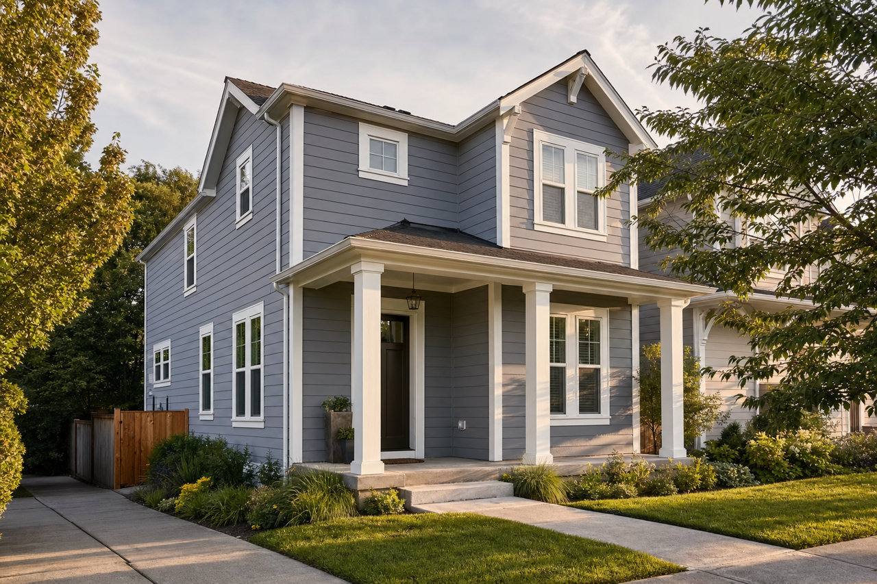 Seattle Haze by Valspar on exterior