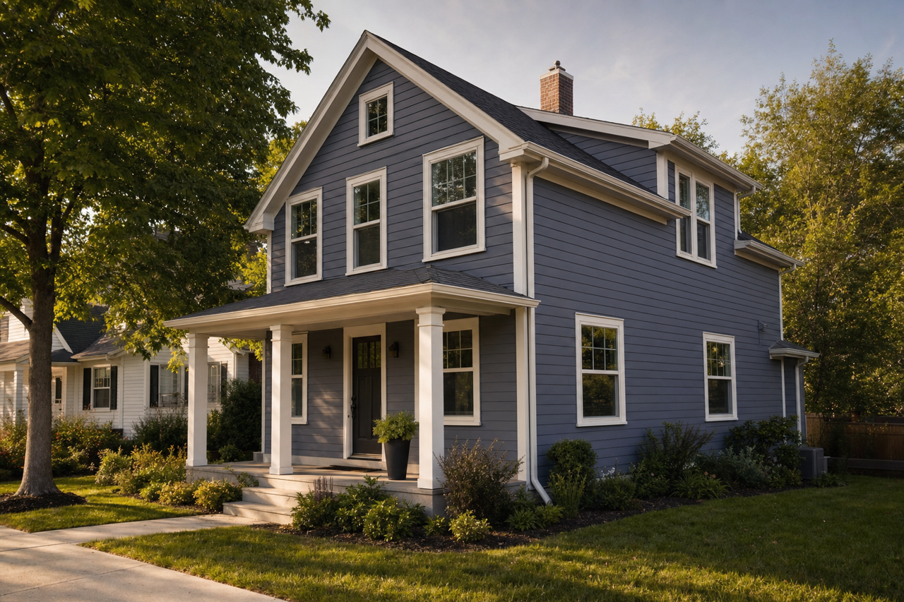 Dark Night by Valspar on exterior