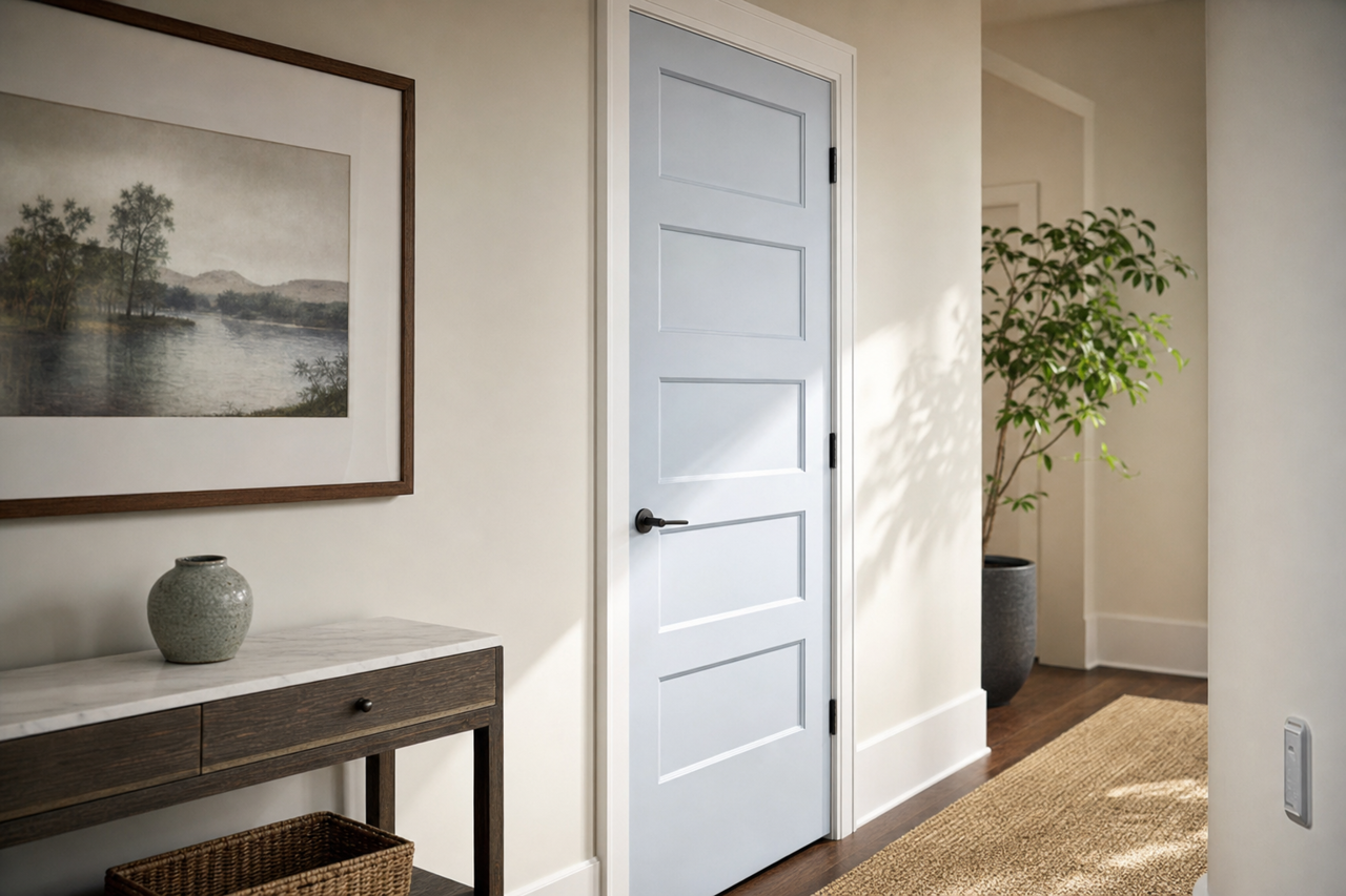 Sapphire Glow by Valspar on interior-doors