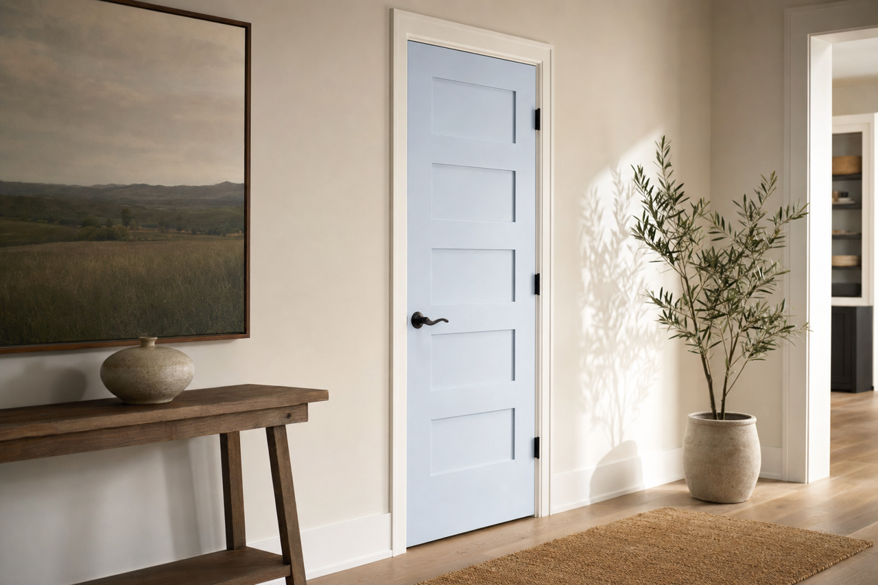 Prairie Sky by Valspar on interior-doors