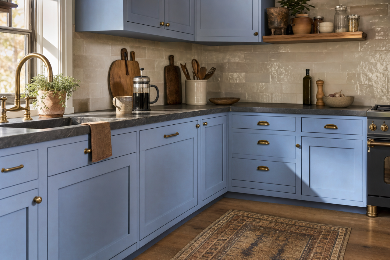 Bliss by Valspar on cabinets