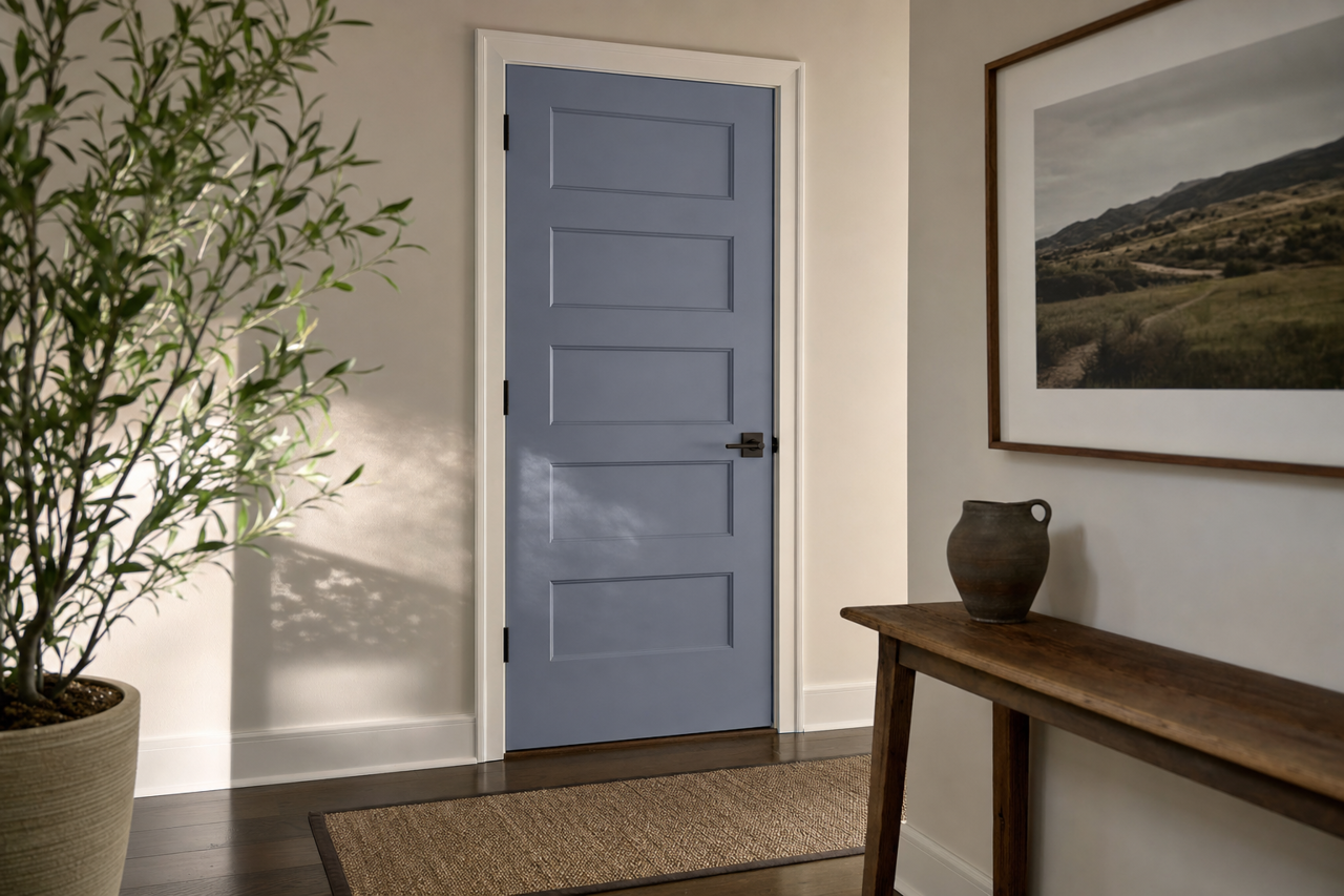 Guest Blue by Valspar on interior-doors
