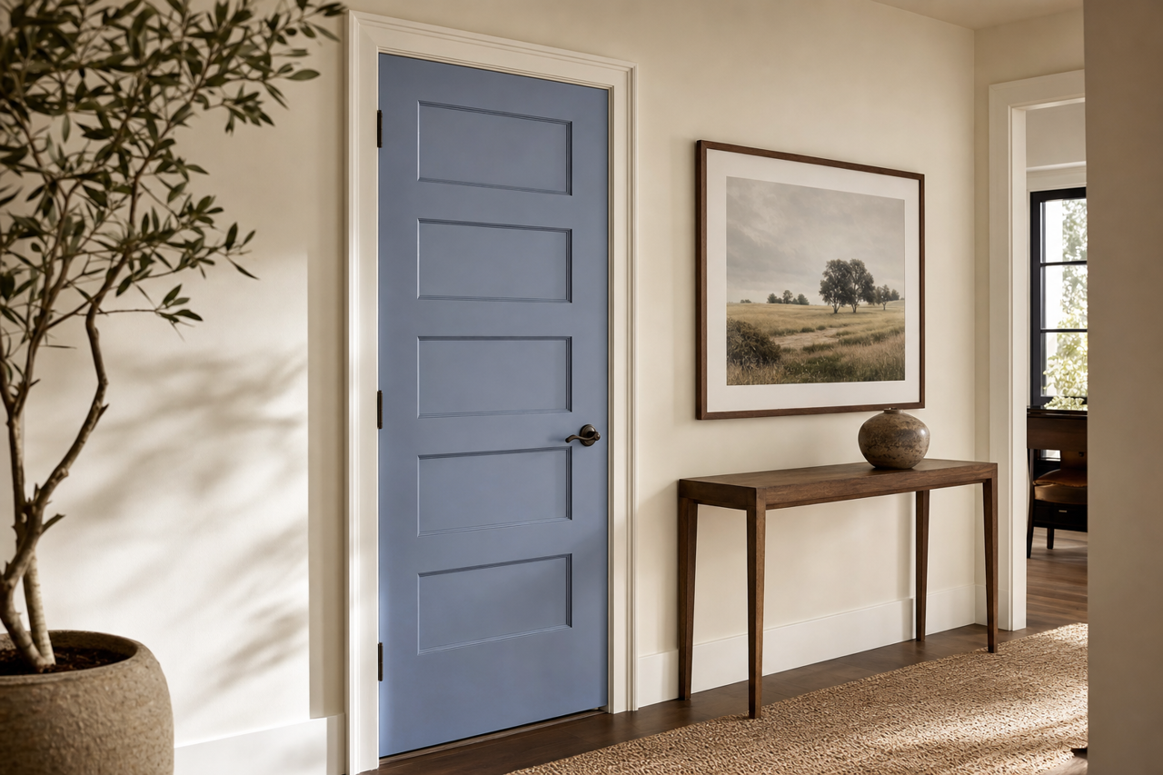 Enchanted Evening by Valspar on interior-doors