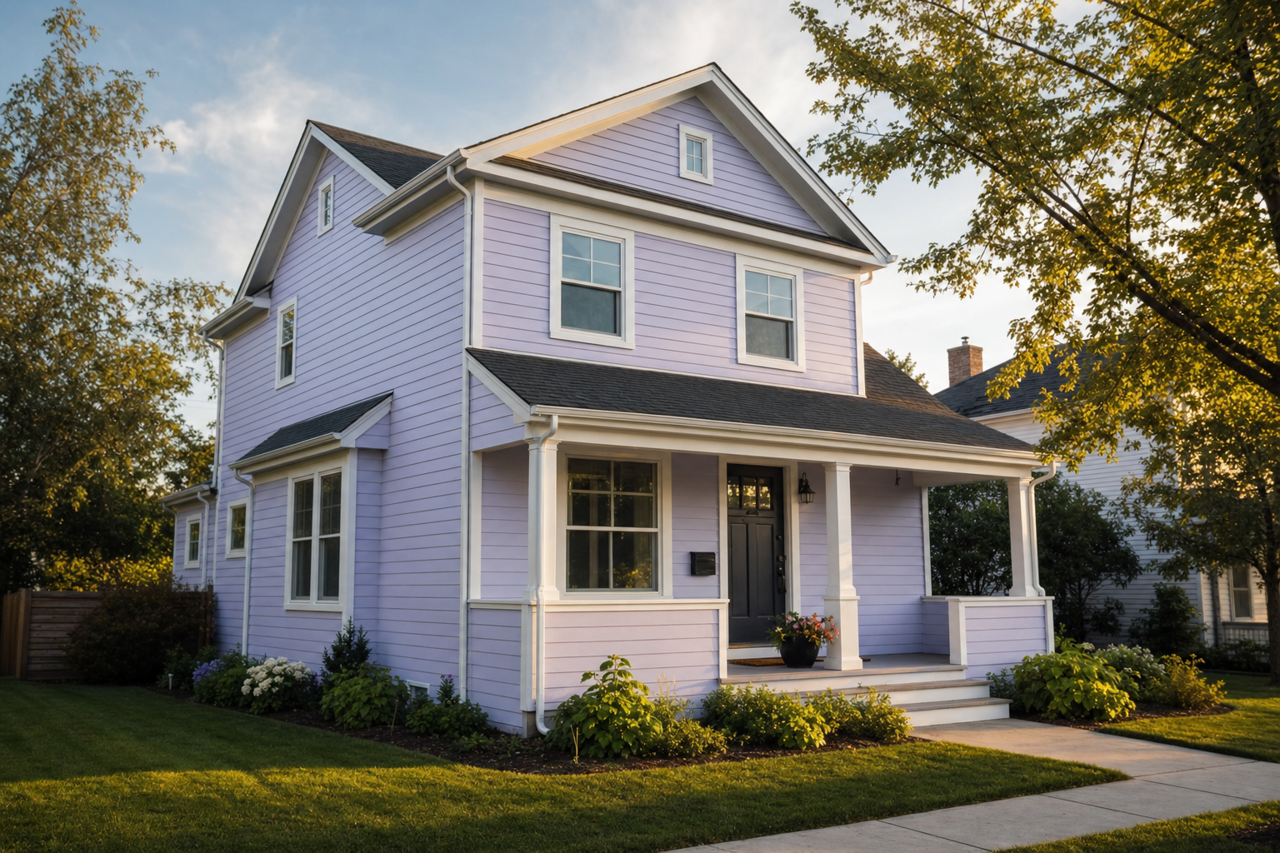 Sassy Lilac by Valspar on exterior