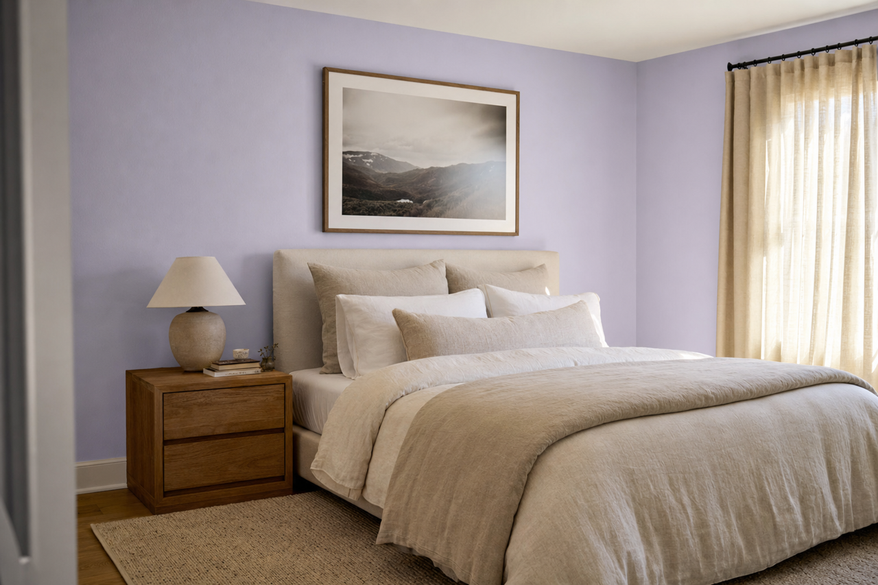 Sassy Lilac by Valspar on interiors