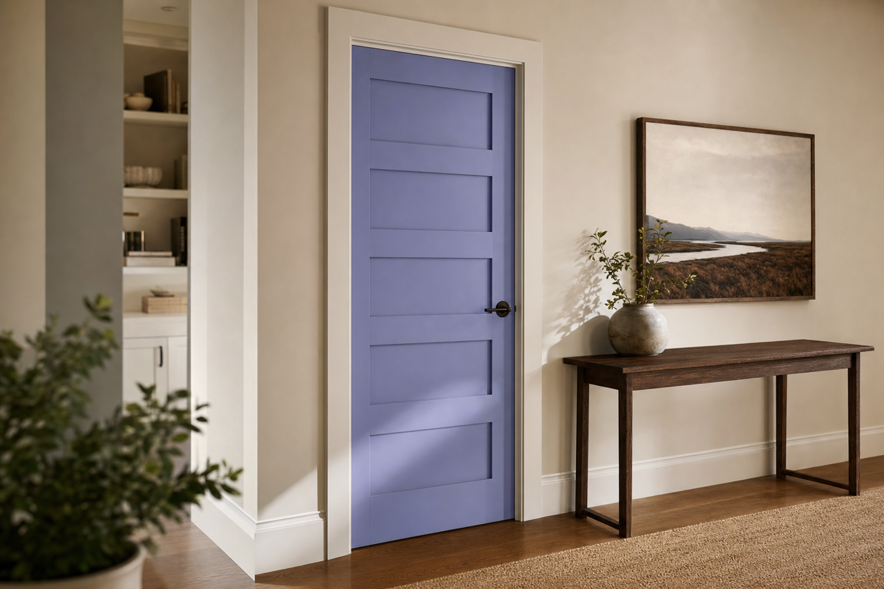 Simply Purple by Valspar on interior-doors