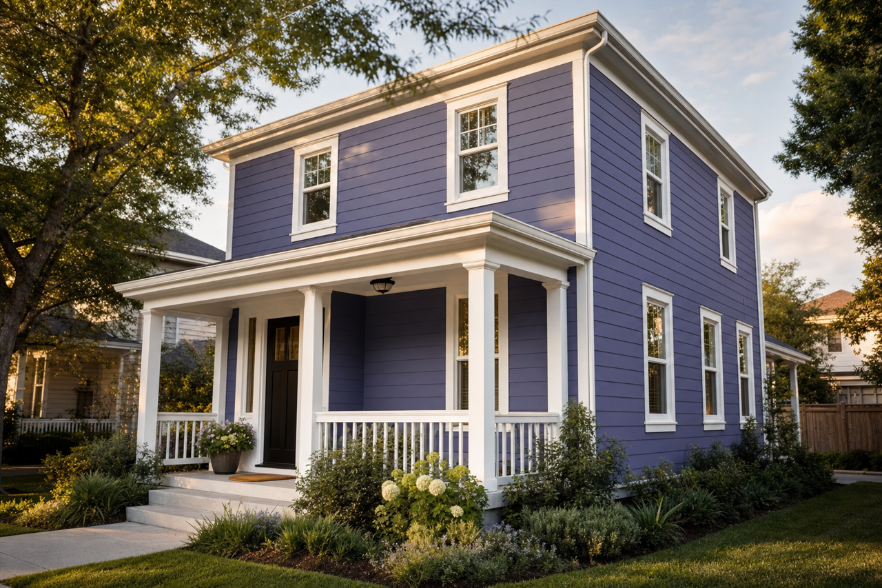 Purple Frenzy by Valspar on exterior