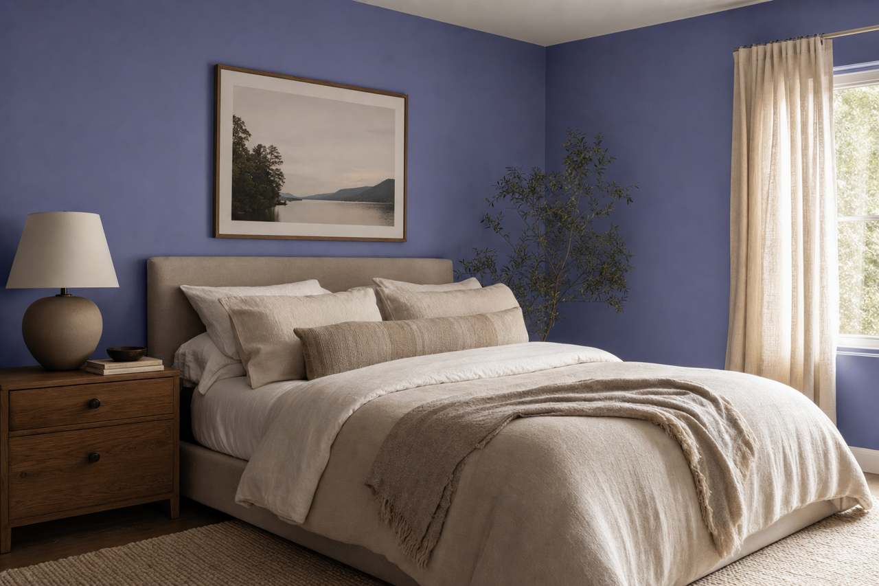 Purple Frenzy by Valspar on interiors
