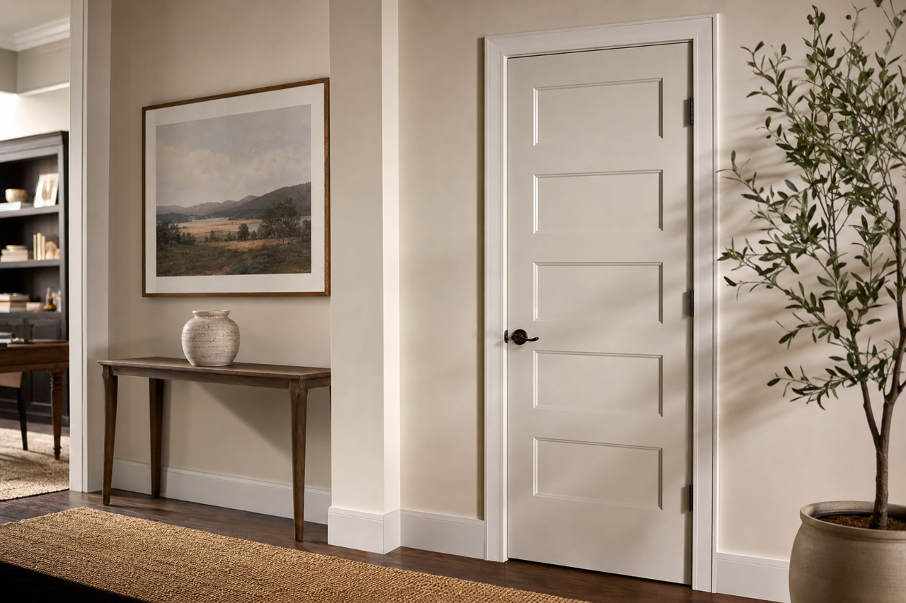 Tempered Gray by Valspar on interior-doors